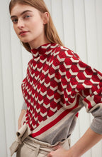 Red Geometric Print Jumper