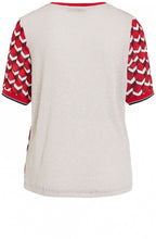 Red Geometric Print Top