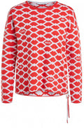 Red & Grey Kiss Design Jumper