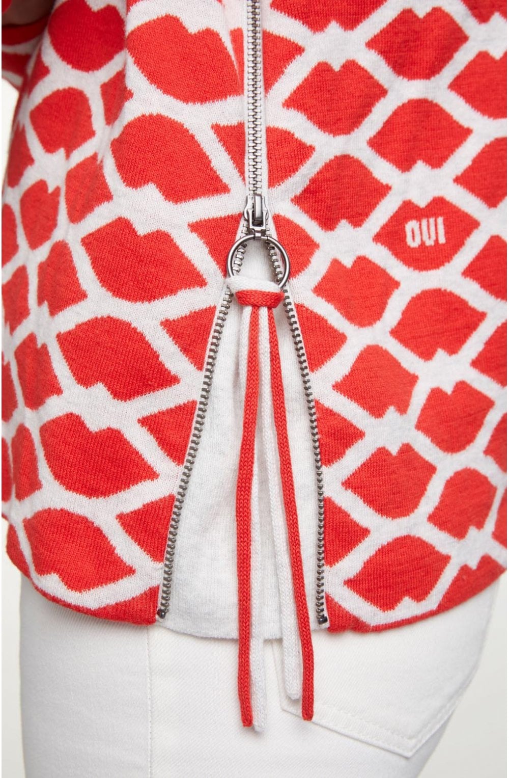 Red & Grey Kiss Design Jumper