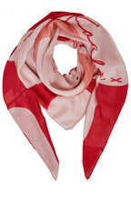 Red Heart Print Scarf