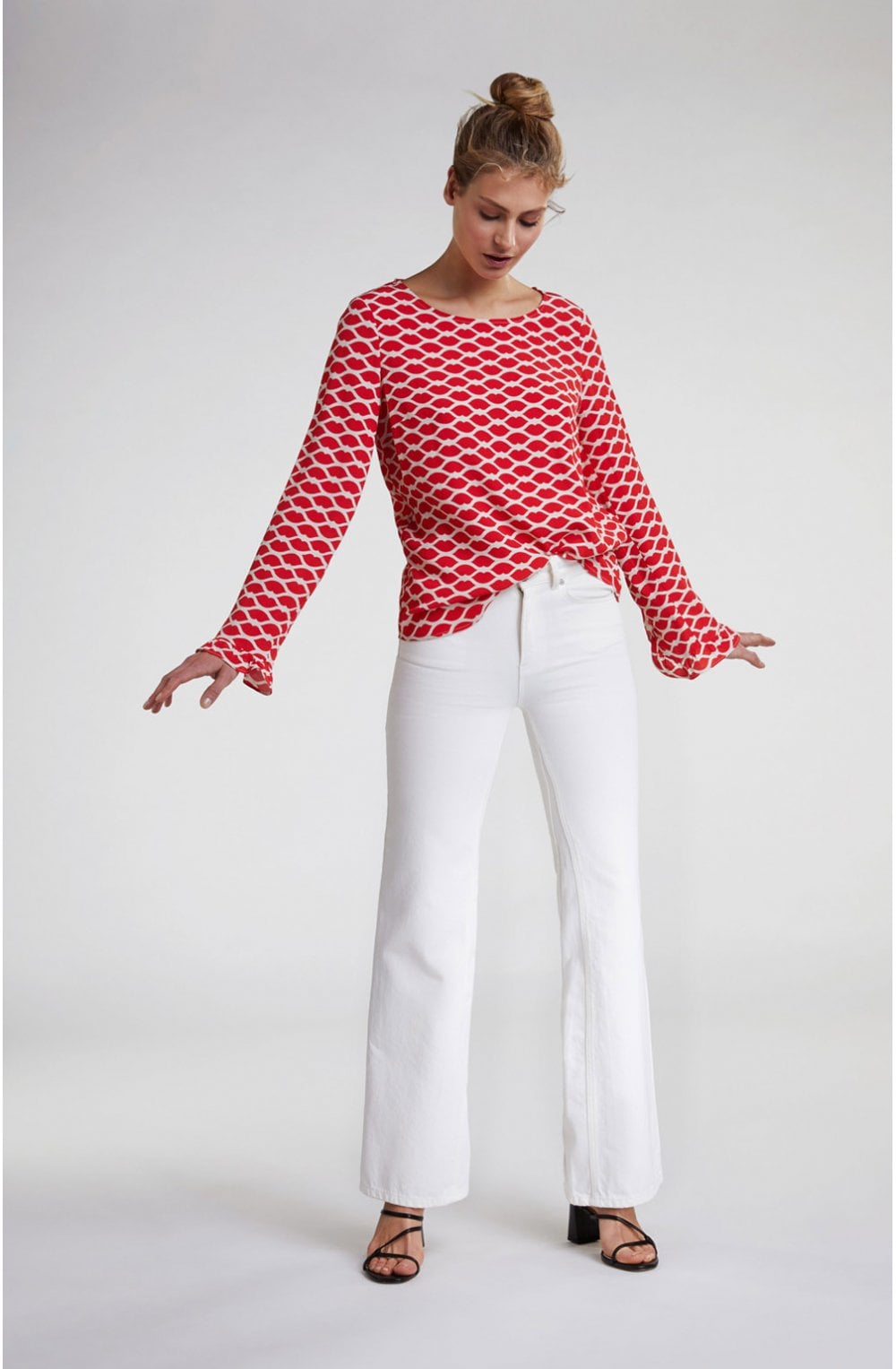 Red Kiss Design Blouse