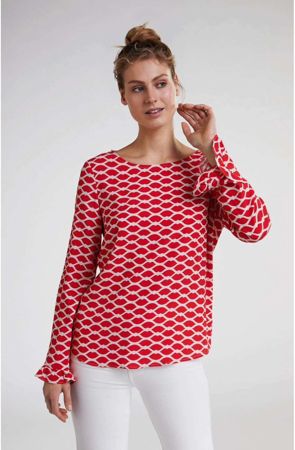 Red Kiss Design Blouse