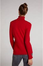 Red Knit Polo Neck Jumper