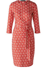 Red Love Heart Draped Waist Dress