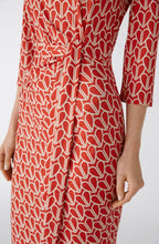 Red Love Heart Draped Waist Dress