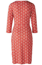 Red Love Heart Draped Waist Dress