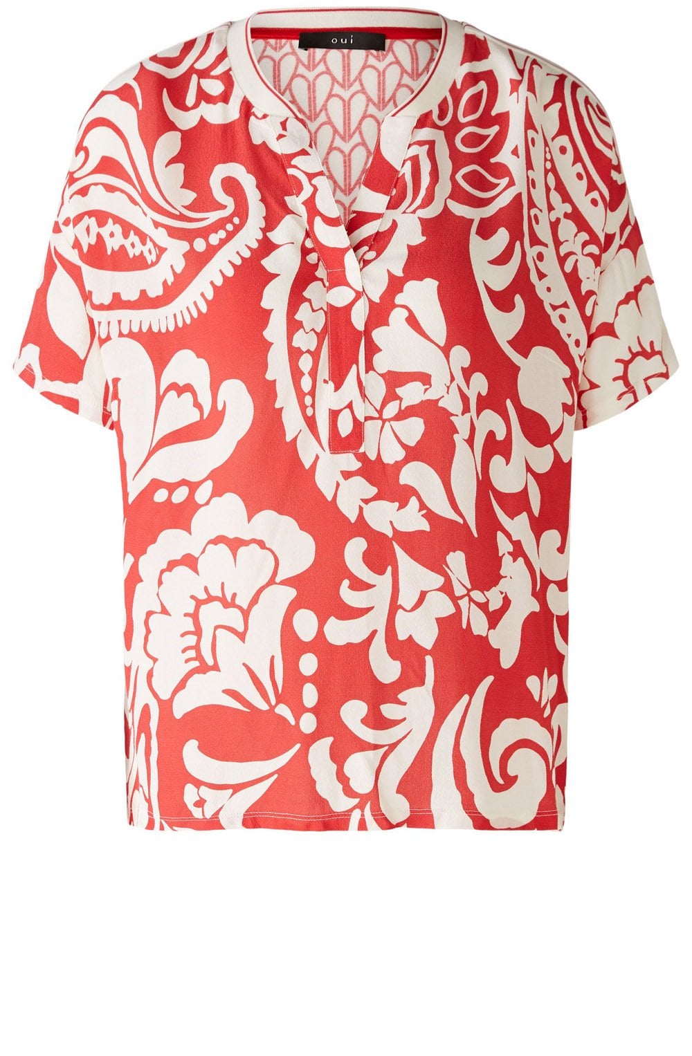 Red Love Letter Bold Print Blouse