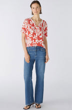 Red Love Letter Bold Print Blouse