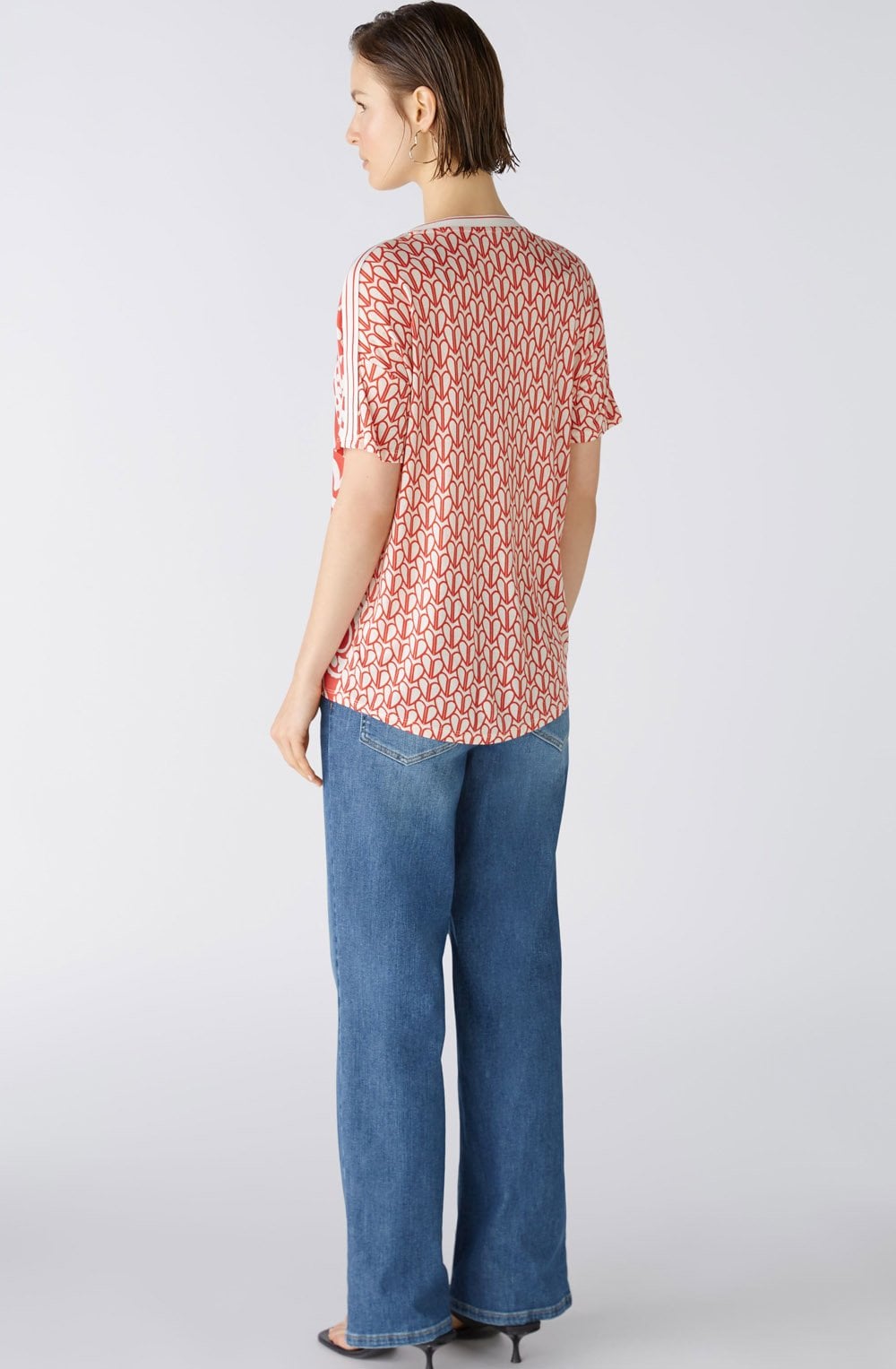 Red Love Letter Bold Print Blouse