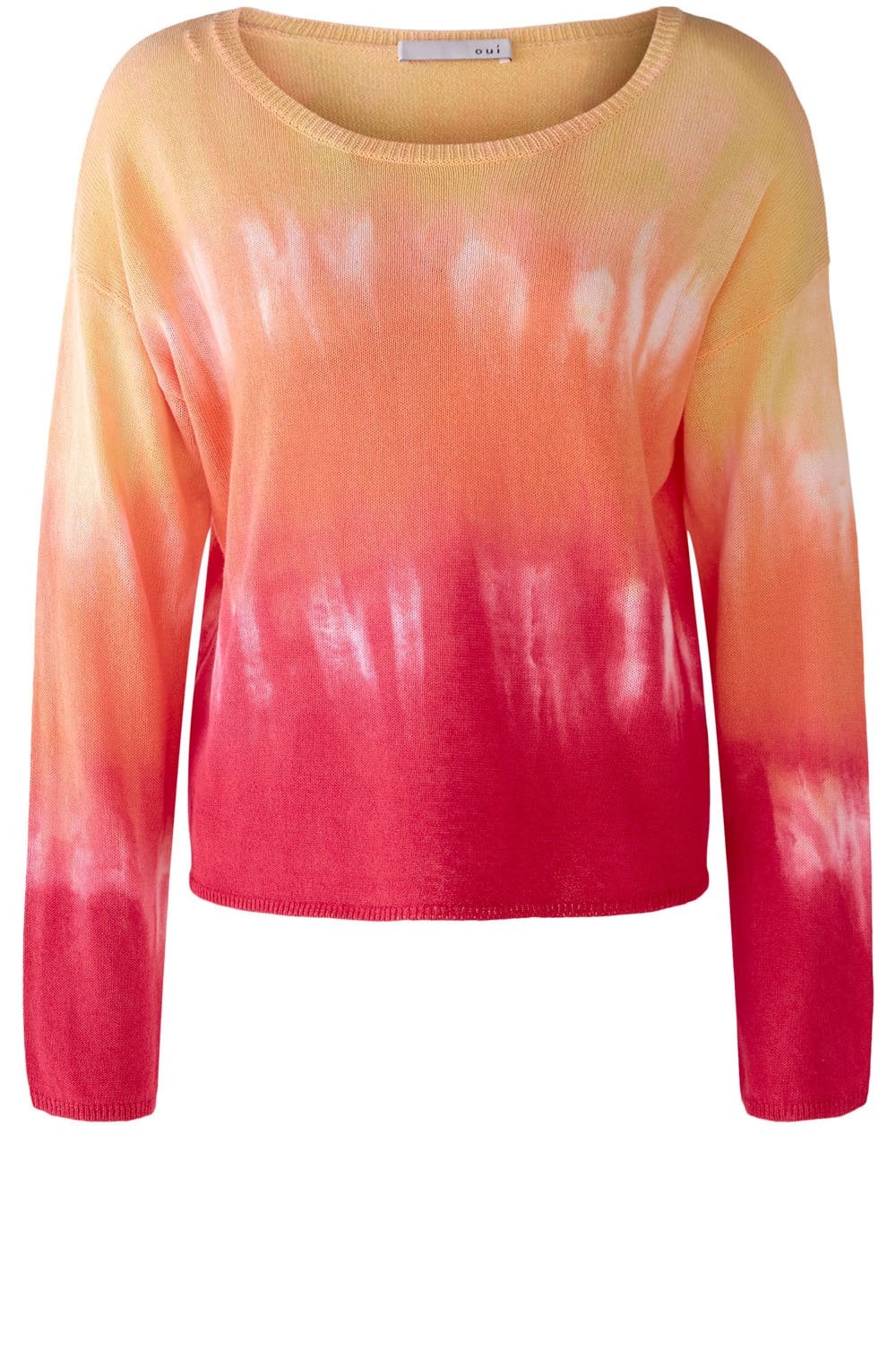 Red Orange Tie Dye Stripe Sweater