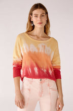Red Orange Tie Dye Stripe Sweater