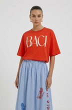 Red Oversized Baci Motif T-Shirt