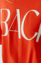 Red Oversized Baci Motif T-Shirt
