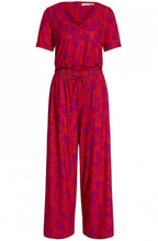 Red Patterned Jumpsuit