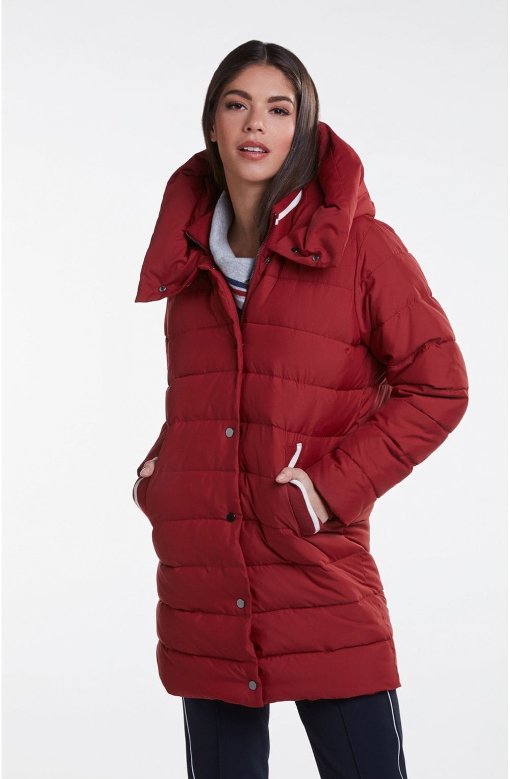 Red Quilted Coat