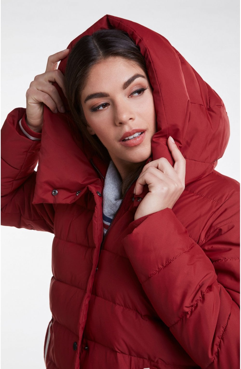 Red Quilted Coat