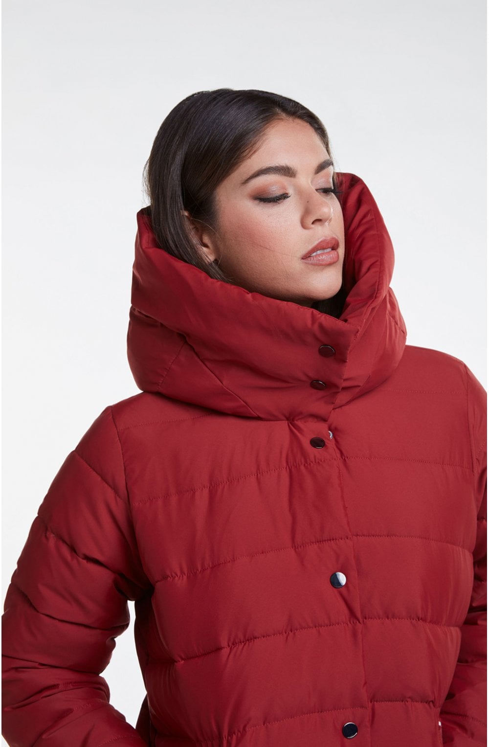 Red Quilted Coat