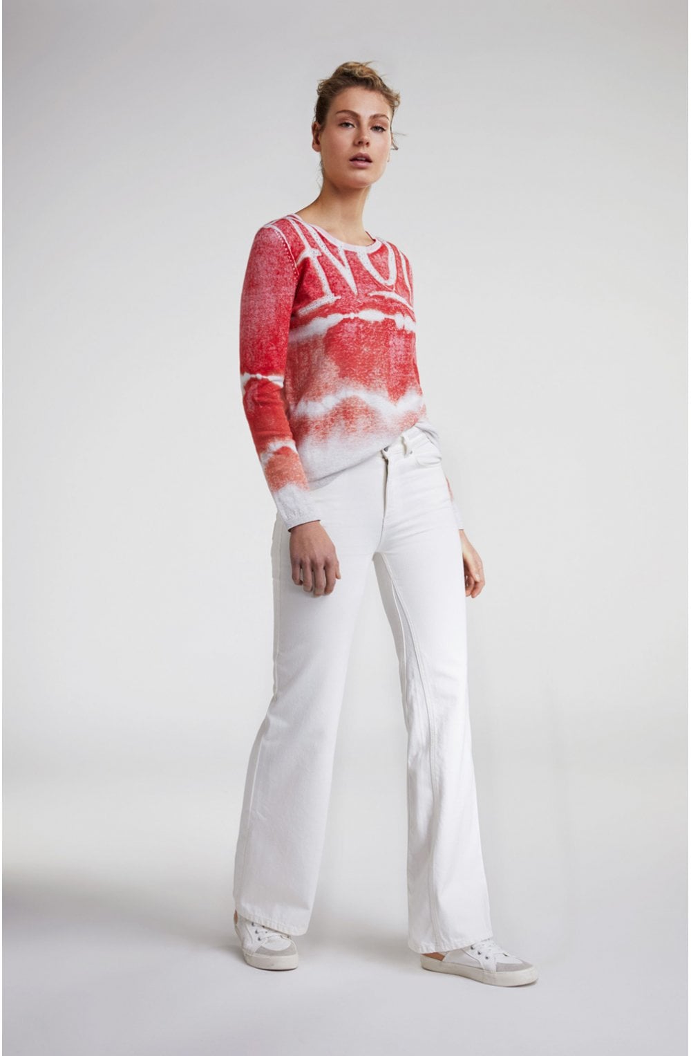 Red Rhinestone Detailed Jumper
