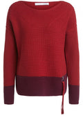 Red Ribbed Knit Jumper