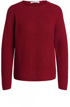 Red Ribbed Knit Jumper