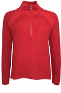 Red Ribbed Knit Jumper
