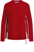 Red Ribbed Knit Jumper