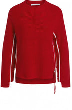 Red Ribbed Knit Jumper
