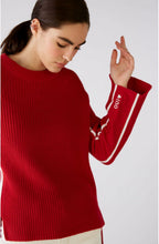 Red Ribbed Knit Jumper