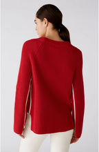 Red Ribbed Knit Jumper