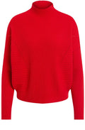 Red Ribbed Knit Jumper