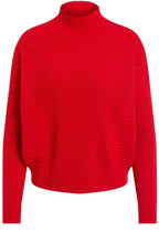 Red Ribbed Knit Jumper