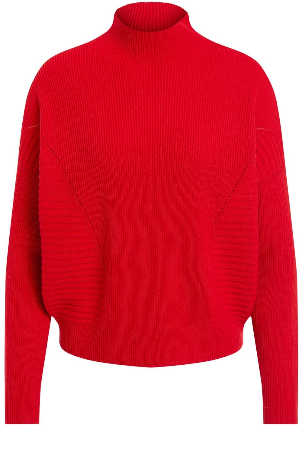 Red Ribbed Knit Jumper
