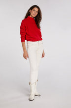 Red Ribbed Knit Jumper