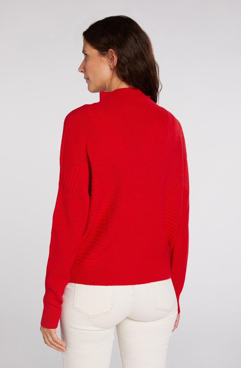 Red Ribbed Knit Jumper