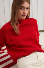 Red Ribbed Knit Jumper