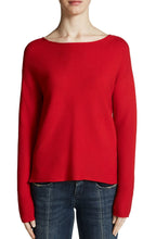 Red Ribbed Knit Sweater
