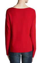 Red Ribbed Knit Sweater