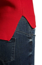 Red Ribbed Knit Sweater