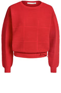 Red Ribbed Knit Sweater