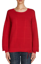 Red Ribbed Knit Sweater
