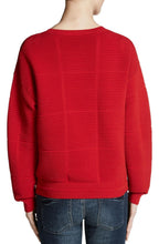 Red Ribbed Knit Sweater