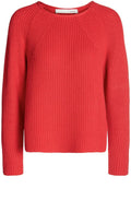 Red Ribbed Knit Sweater