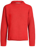 Red Ribbed Knit Sweater