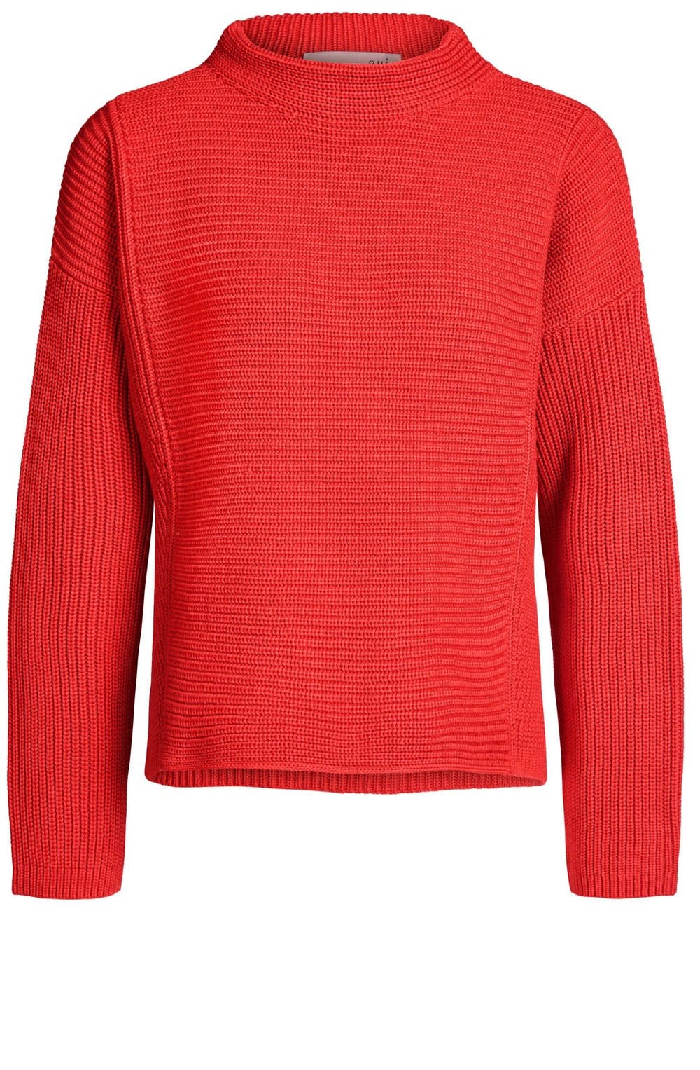 Red Ribbed Knit Sweater