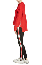 Red Ribbed Knit Sweater