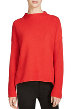 Red Ribbed Knit Sweater