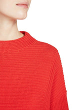 Red Ribbed Knit Sweater