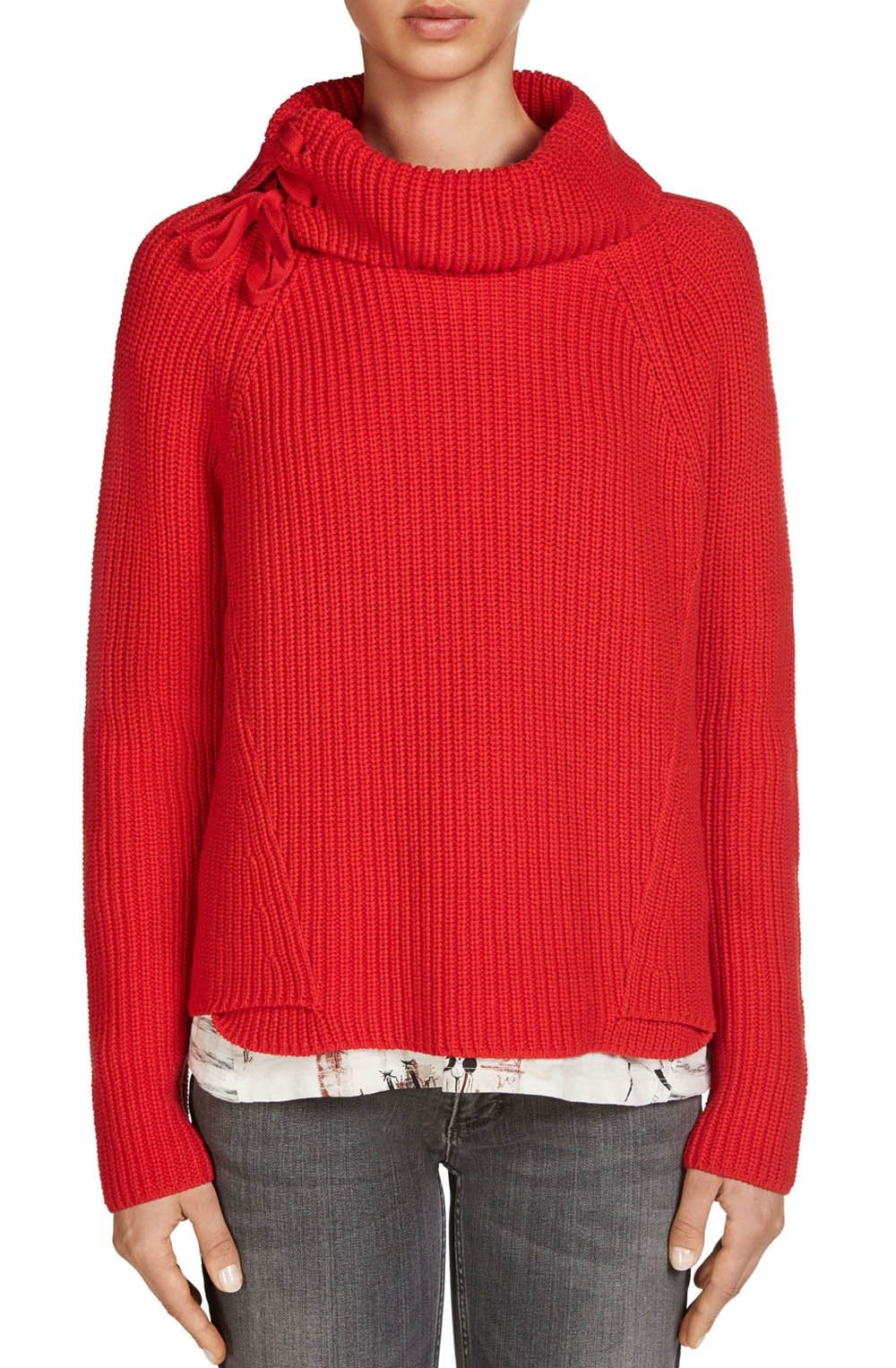 Red Roll Neck Sweater