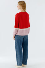 Red Rose Colour Block Angel Yarn Jumper